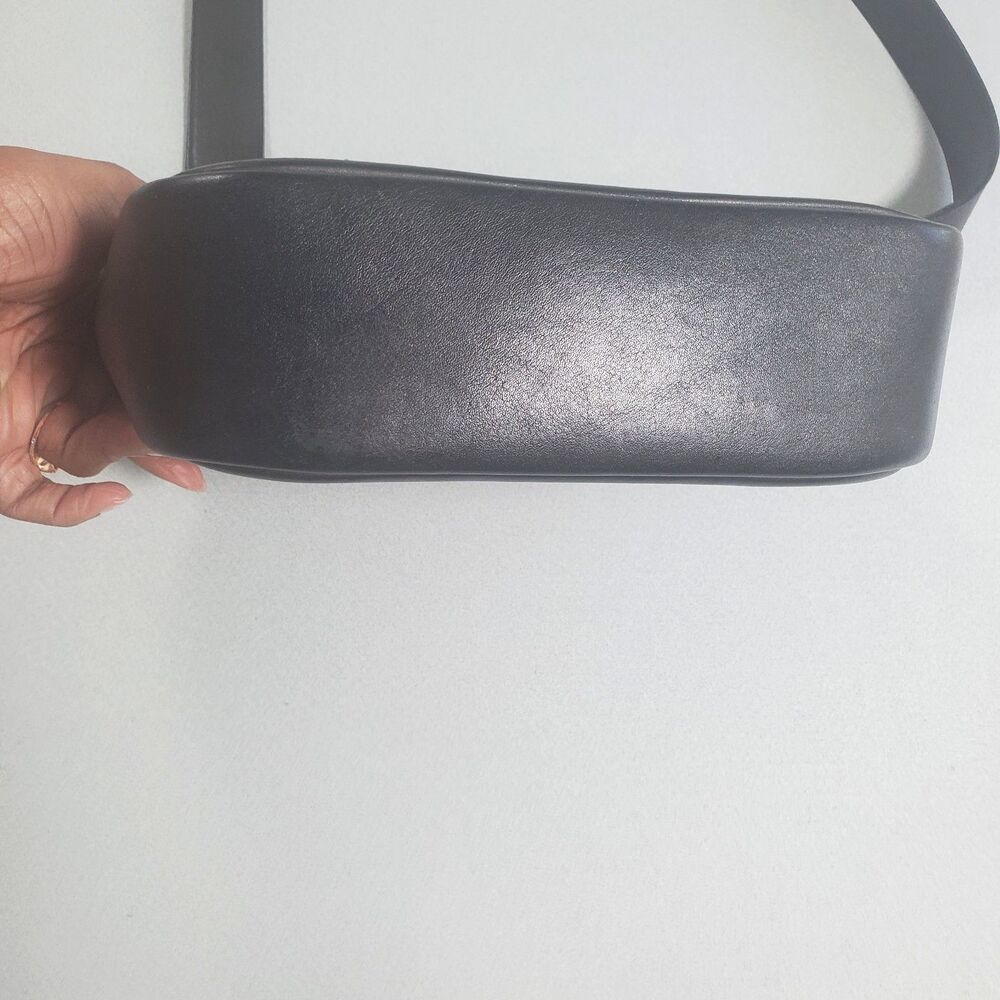 VTG Coach Women’s Crossbody Bag Black Leather Bistro 4125 Manhattan Messenger - Picture 5 of 15
